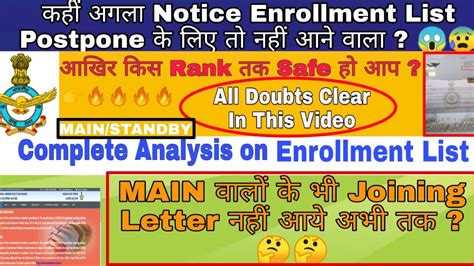 Airforce Enrollment List Joining Letter Complete Analysis