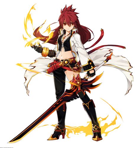 Elsword Hq Render Of Elesis Blazing Heart By Oneexisting On Deviantart