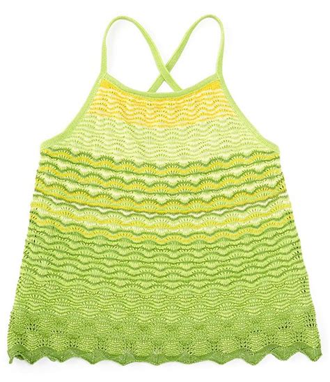 Gb Big Girls 7 16 Sleeveless Crochet Tank Dillards