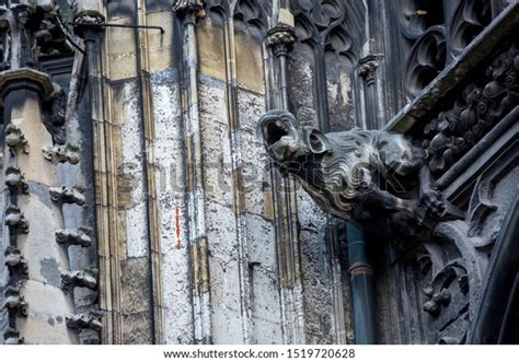 Elements Gothic Architecture Grotesque Chimera Gargoyle Stock Photo