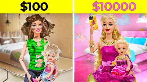 RICCO Vs POVERO RESTYLING DELLA STANZA DI BARBIE Economico Vs Costoso