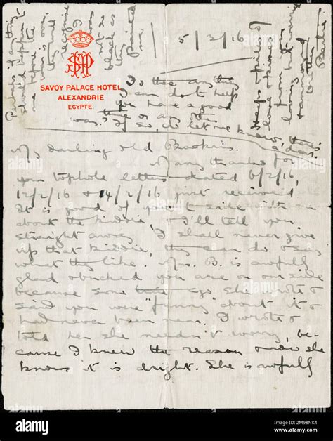 Première page d une lettre datée du 5 mars 1916 adressée par Albert