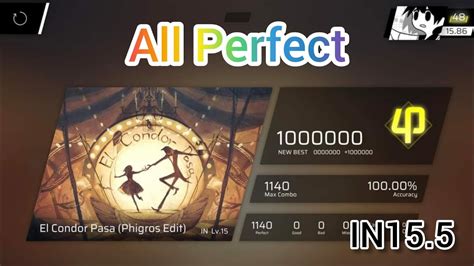 PhigrosEl Condor Pasa Phigros Edit IN15 5 All Perfect 手元 YouTube