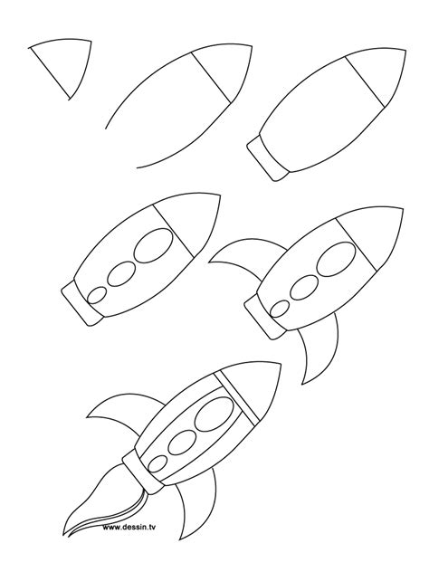 Simple Rocket Ship Drawing at GetDrawings | Free download