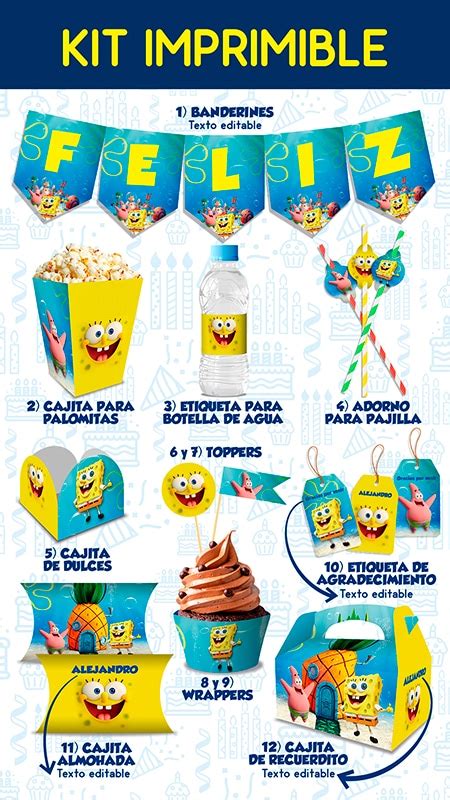 Kit Imprimible De Bob Esponja Kits Para Imprimir Gratis Images And