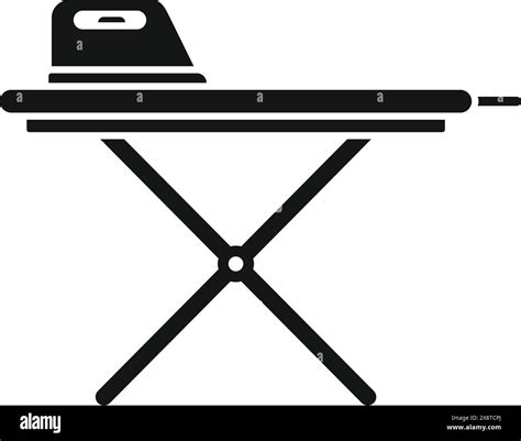 Simple Black And White Icon Representing A Clothes Iron On An Ironing