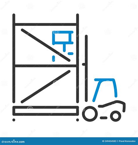 仓库叉车图标 向量例证 插画 包括有 铲车 大刀 棚车 装入程序 驱动器 图标 条板箱 运算符 249454583