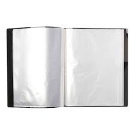 A Black Display Book With Zipped Closure Plastic Pockets