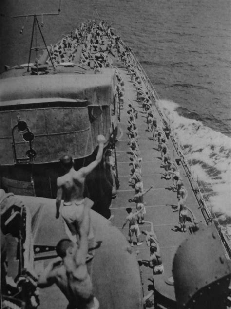 Calisthenics Aboard A Japanese Warship 1941 1943 Rimperialjapanpics