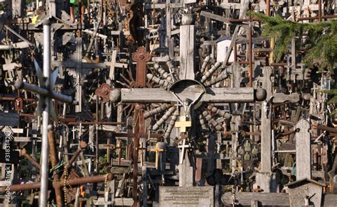 Crosses At Cemetery Stock Photo | Adobe Stock