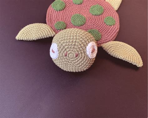 Crochet Baby Blanket Turtle Lovey Blanket Crochet Toy