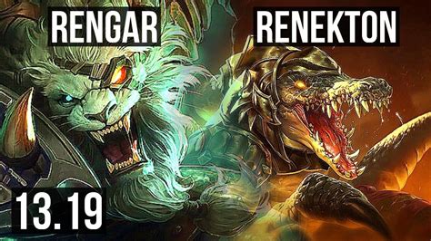 RENGAR Vs RENEKTON TOP 4 0 1 1 6M Mastery 500 Games KR Master