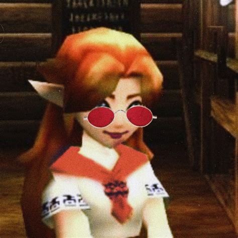 Red Glasses Pfp Icon Zelda Malon Link Ocarina Of Time Ocarina Of