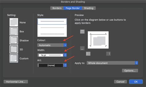 How To Customise Borders In A Microsoft Word Document