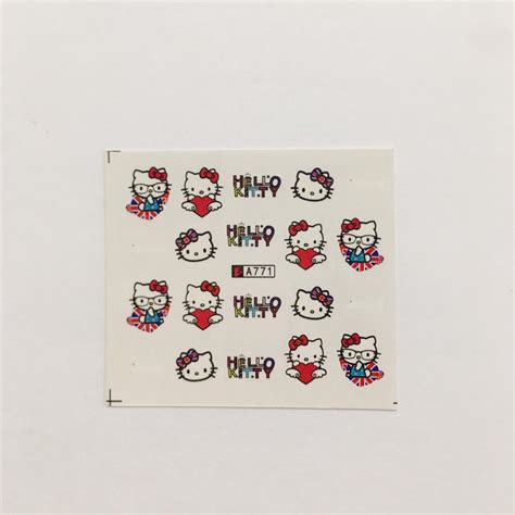 Hello Kitty Nail Art Stickers Brand New Sheet Set Depop