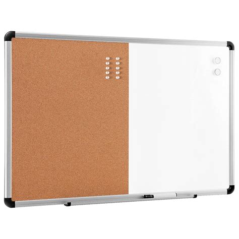 Amazonbasics Combo Magnetic Whiteboard Dry Erase Board Cork Board 36 X