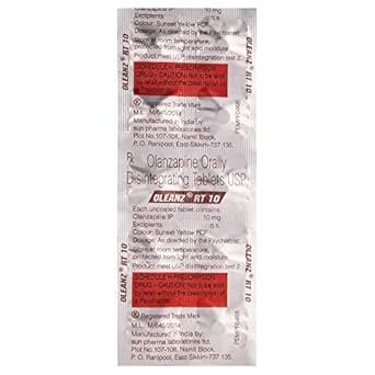 Oleanz RT 10 Strip Of 10 Tablets Amazon In Health Personal Care