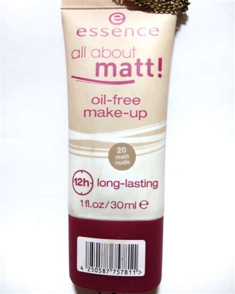 Essence All About Matt Oil Free Makeup Foundation Review And Swatches 20 Matt Nude