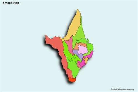 Create Custom Amapa Map Chart with Online, Free Map Maker.