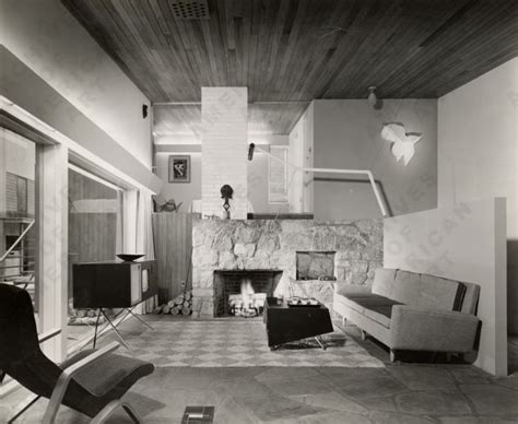 Marcel Breuer House Living Room Displayed In The Moma Garden In 1949 To