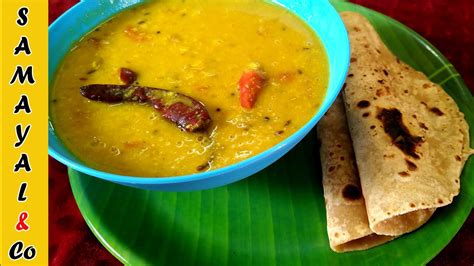 Pasi Paruppu Dal For Chapathi Moong Dal Sauce Green Dal Recipe