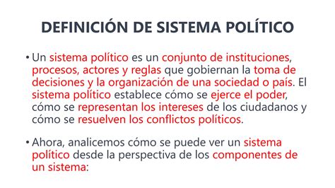 El Sistema Politico Definicion Imput Proceso Ouput