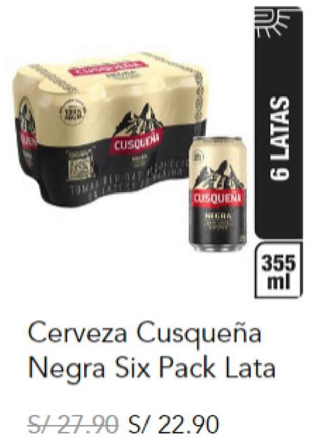 Cerveza Cusque A Negra Six Pack Lata X Ml Oferta En Tambo