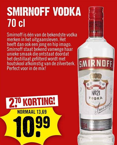 Smirnoff Vodka Cl Aanbieding Bij Dirck