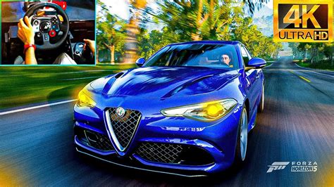 Alfa Romeo Giulia Quadrifoglio Forza Horizon 5 Logitech G 29 Steering