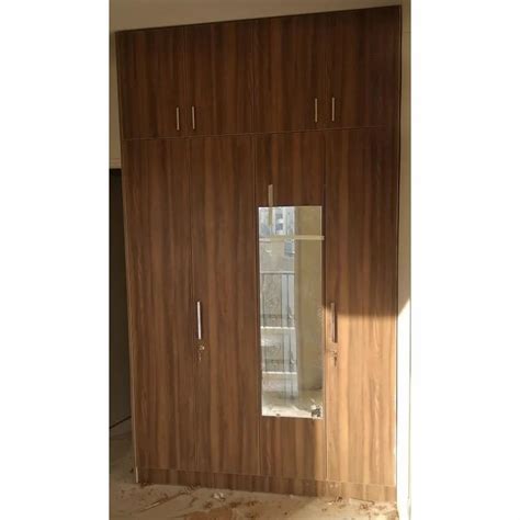 4 Doors Laminated Brown Wooden Wardrobe With Locker At Rs 1400 Sq Ft