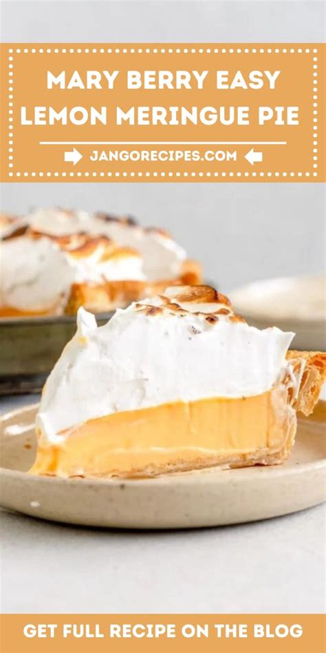 Mary Berry Easy Lemon Meringue Pie Recipe