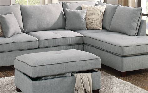 Light Gray Sectional Sofa | Baci Living Room