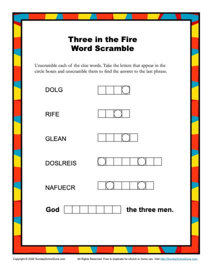 Shadrach Meshach And Abednego Bible Activities On Sunday School Zone