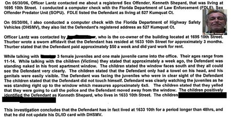 Private Investigator Bill Warner Sarasota Florida Violent Transient Sex Offender Kenneth