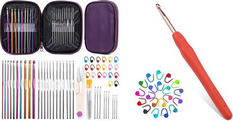 Amazon Imzay Pcs Crochet Needles Set And Mm Crochet Hooks