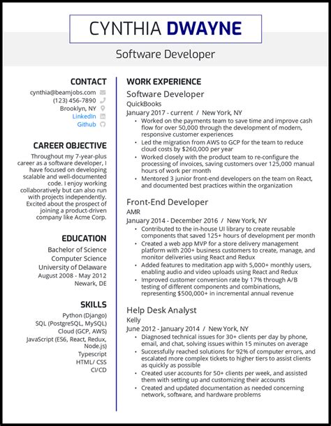 32 Software Engineer Resume Examples And Guide [updated 2024]