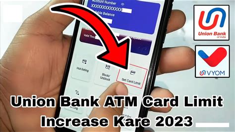 How To Set Union Bank Debit Card Transaction Limit 2023 Vyom App Se