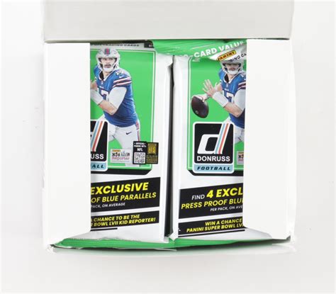 2022 Panini Donruss Football Jumbo Value Box With 12 Packs Pristine