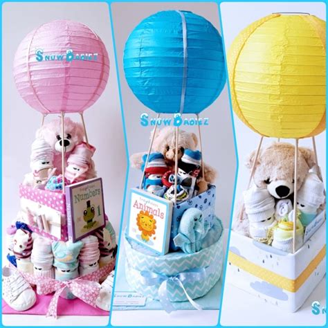 Hot Air Balloon Baby Gift Hamper Perfect Unique Baby Shower Gift