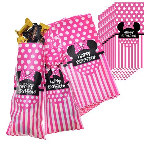 Bolsas De Regalo De Celof N Con Orejas De Minnie Rosa Bueno Para