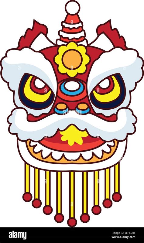 Chinese New Year Lion Dance Cartoon