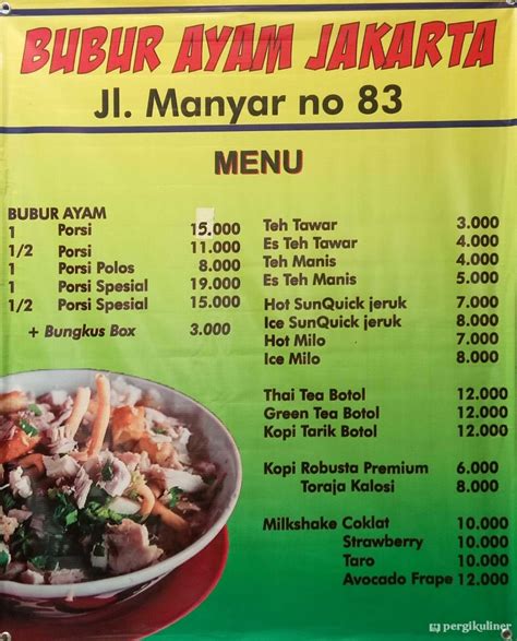 Selalu Diperbarui Menu Bubur Ayam Jakarta Sukolilo Surabaya