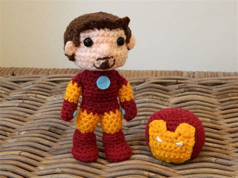 Iron Man Tony Stark Crochet Amigurumi Chibi By Lottiescreations