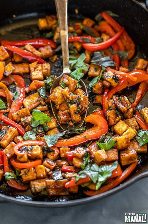 Thai Basil Tofu Stir Fry Cook With Manali