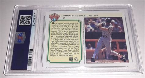 Upper Deck Mvp Holograms Wade Boggs Card Graded Psa Nm Mint