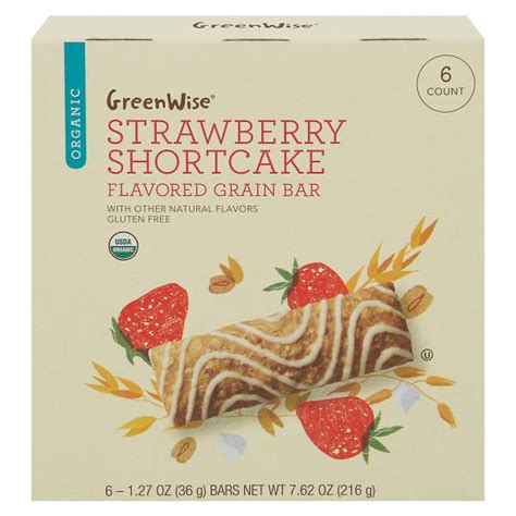 Greenwise Grain Bar Organic Strawberry Shortcake Flavored Publix Super Markets