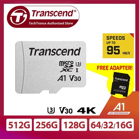 Transcend 16GB 32GB 64GB 128GB 256GB 512GB UHS I U1 MicroSD Memory Card