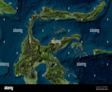 Sulawesi Tengah Province Of Indonesia Low Resolution Satellite Map