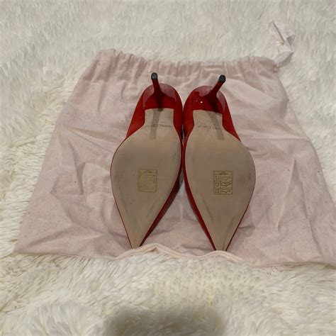 Authentic Jimmy Choo Anouk Pumps In Red Size Gem