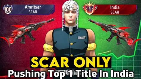 Weapon Glory Pushing For Top Scar Title In India Solo Br Rank Push